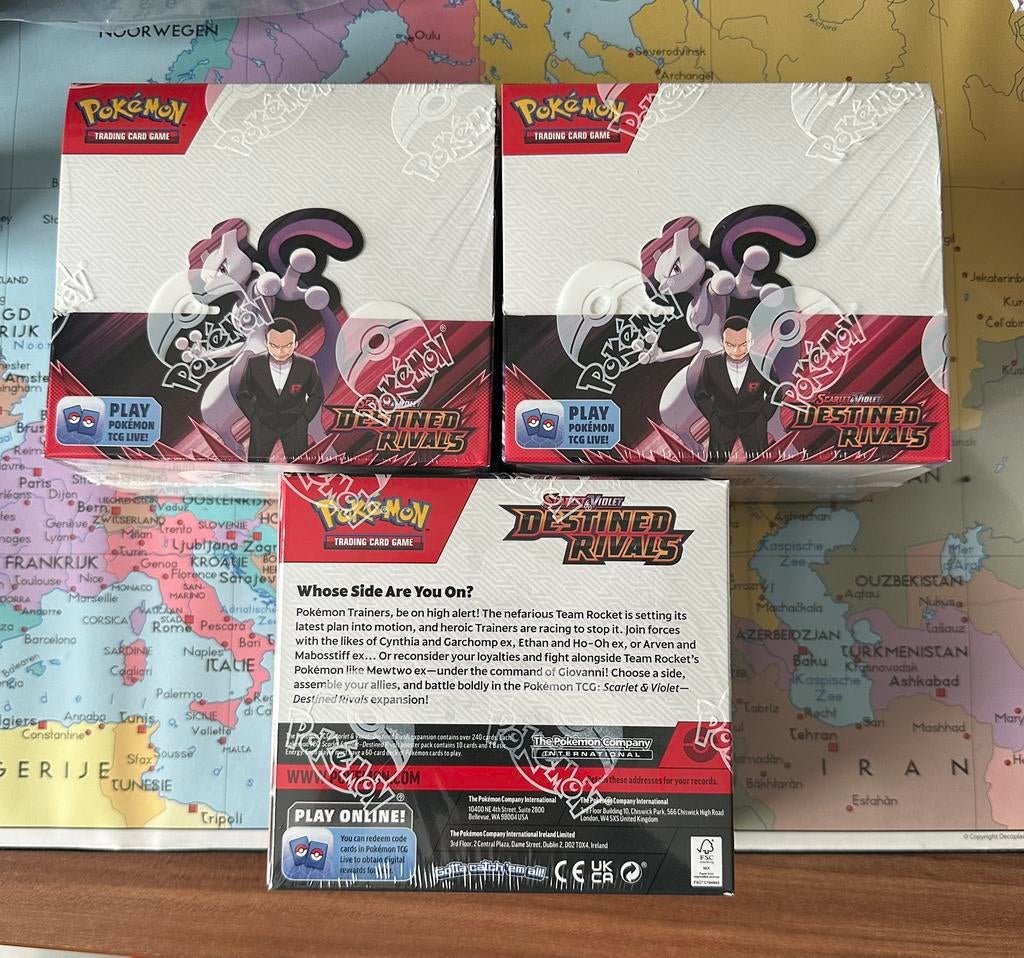 Destined Rivals booster box, Hobby en Vrije tijd, Verzamelkaartspellen | Pokémon, Ophalen of Verzenden, Zo goed als nieuw, Boosterbox