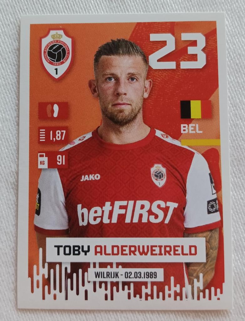 Sticker Toby Alderweireld - Pro League 2024-2025, Hobby en Vrije tijd, Stickers en Plaatjes, Ophalen of Verzenden, Zo goed als nieuw