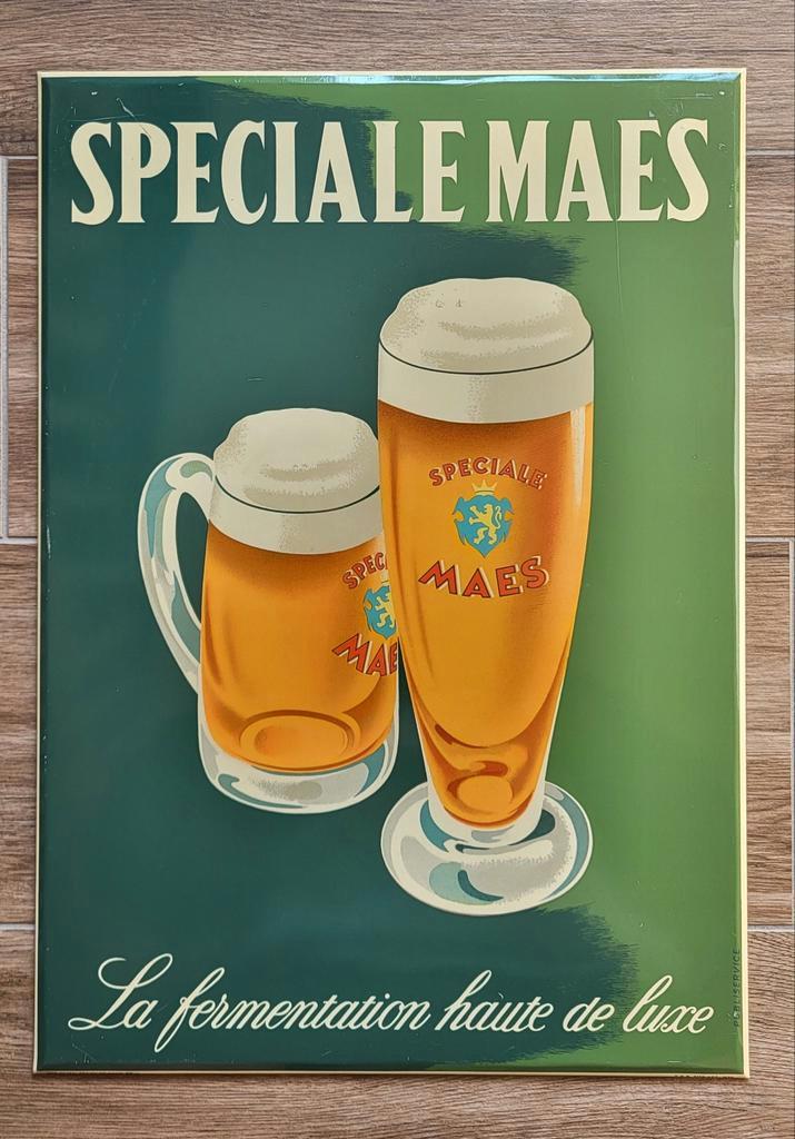 Fabrique un panneau d'affichage en étain spécial., Collections, Marques de bière, Enlèvement ou Envoi