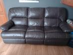 Divan cuir 3 places avec relax, Enlèvement, Trois personnes, Cuir