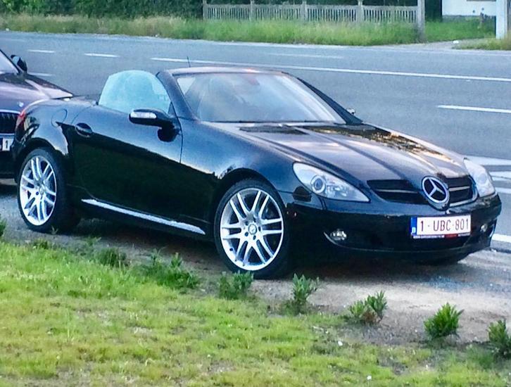 Zeer mooie Mercedes SLK full-option, zwart, Auto's, Mercedes-Benz, Particulier, SLK, ABS, Airbags, Airconditioning, Alarm, Apple Carplay