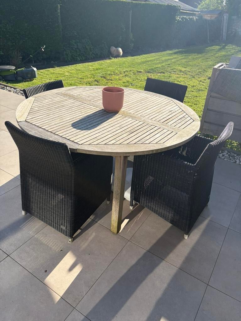 Tuinmeubelen, Ophalen, 4 zitplaatsen, Gebruikt, Eettafel