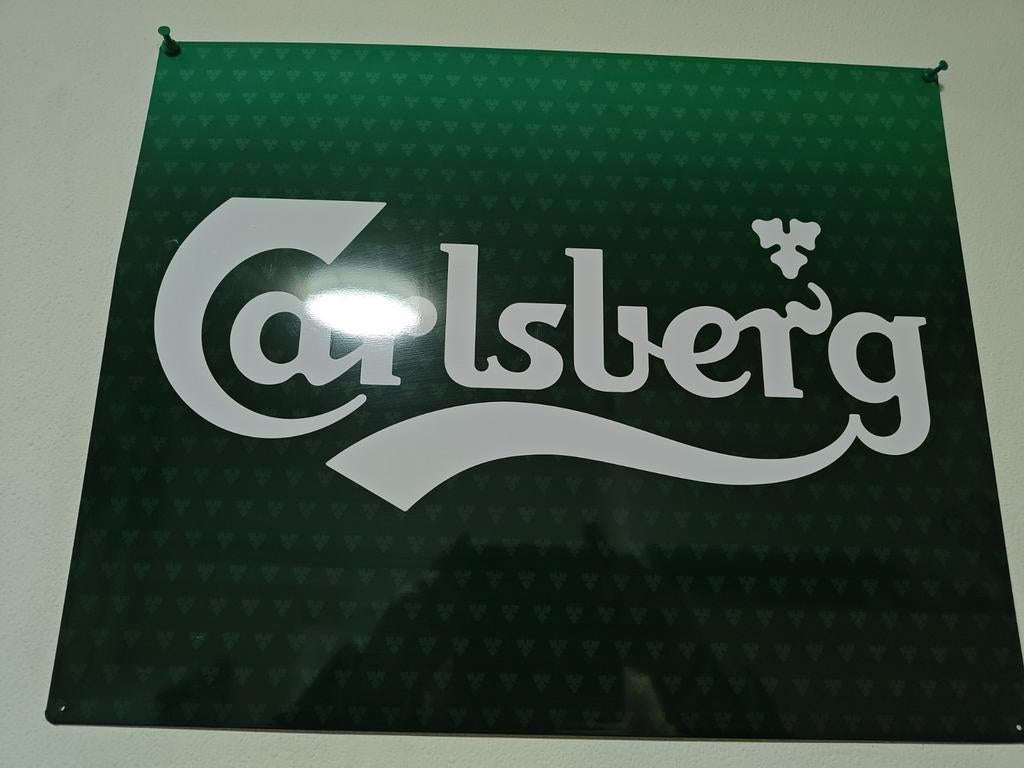 Plaque en metal Carlsberg, Enlèvement ou Envoi