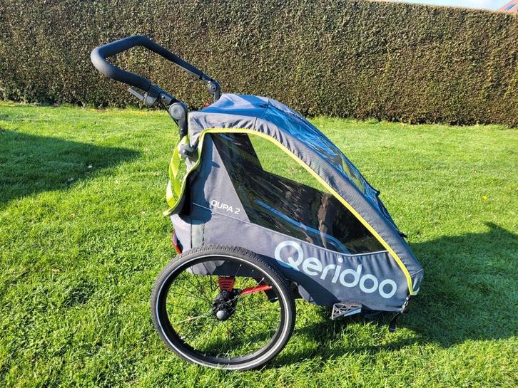 Qeridoo Qupa 2 – Veelzijdige en veilige fietskar voor 2 kind, Fietsen en Brommers, Fietsaccessoires | Aanhangwagens en Karren