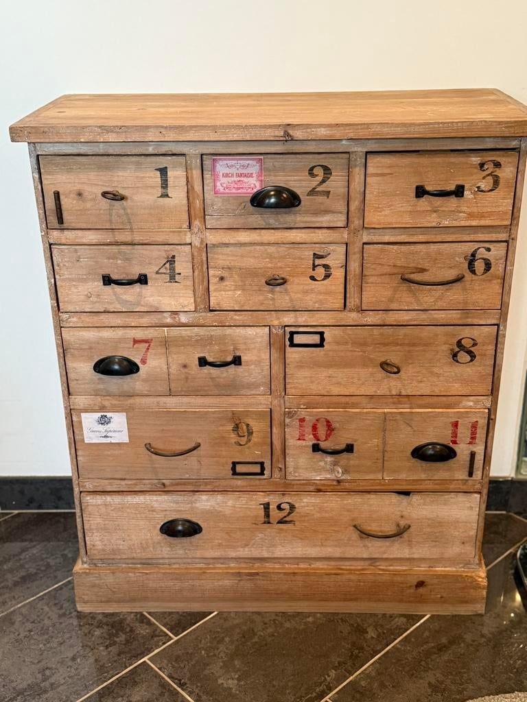 Design ladenkast met schuiven - 80 cm breed, Ophalen, Gebruikt