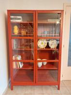 Ikea Linnarp - Kast - vintage boekenkast - rood, 25 à 50 cm, 100 à 150 cm, Utilisé, Avec tablette(s)
