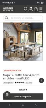 Buffet haut Maison du Monde en bois massif, Maison & Meubles, Armoires | Buffets, 25 à 50 cm, Comme neuf, 100 à 150 cm, Enlèvement