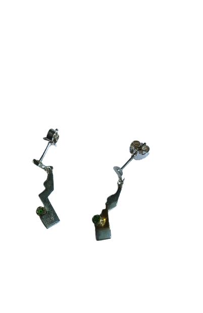 Boucles d'oreilles en argent 925 avec une véritable émeraude, Bijoux, Sacs & Beauté, Boucles d'oreilles, Neuf, Enlèvement ou Envoi