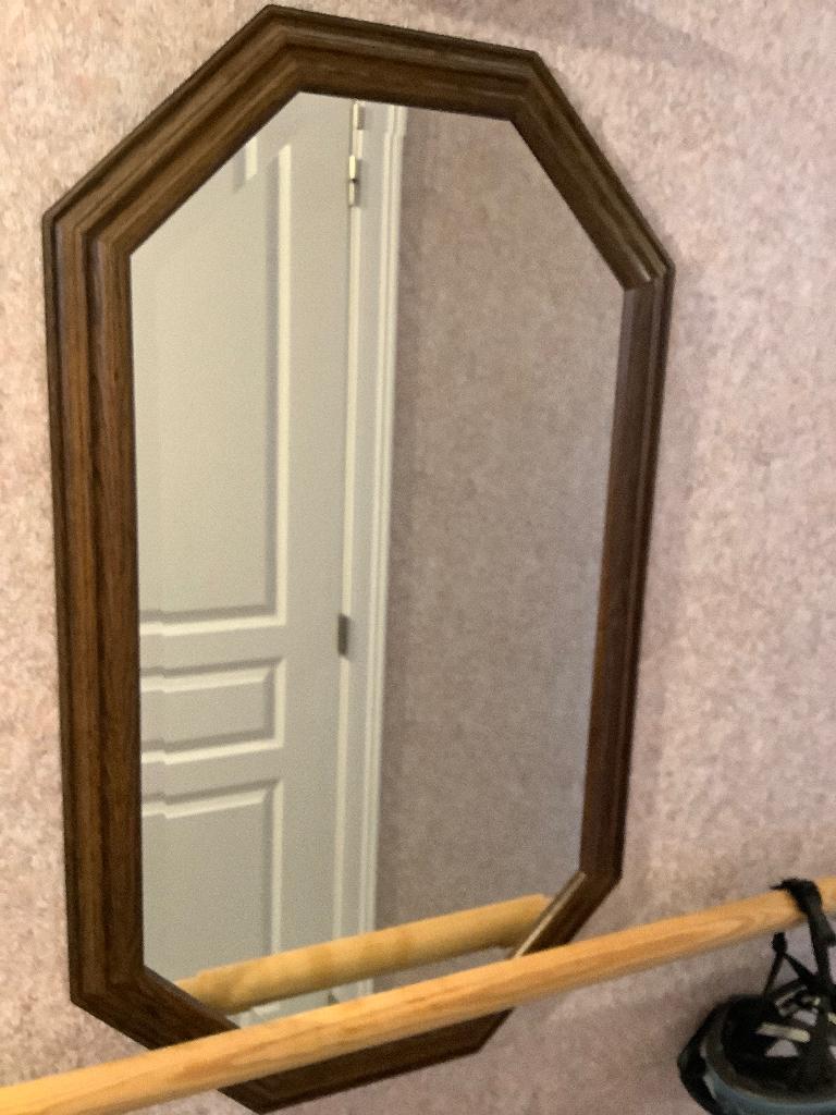 Spiegel, Antiek en Kunst, Antiek | Spiegels, Ophalen, Overige vormen, 50 tot 100 cm, 100 tot 150 cm