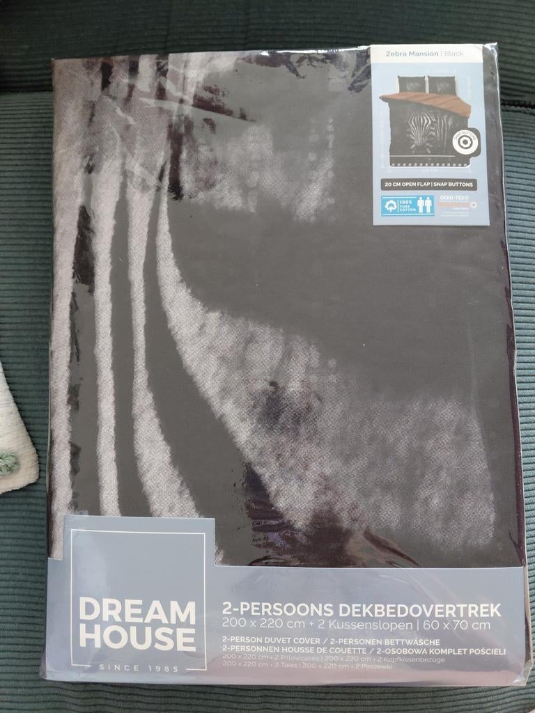Zebra tweepersoons dekbedovertrek 200x220, Ophalen, Tweepersoons, Dekbedovertrek