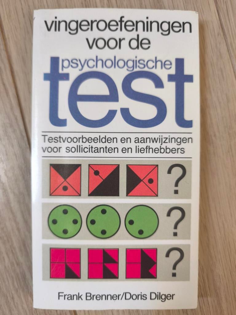 Vingeroefeningen voor de psychologische test, Boeken, Psychologie, Ophalen of Verzenden