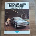 THE NEW-SIZE MALIBU FROM CHEVROLET  1978, Ophalen of Verzenden, Nieuw, Chevrolet