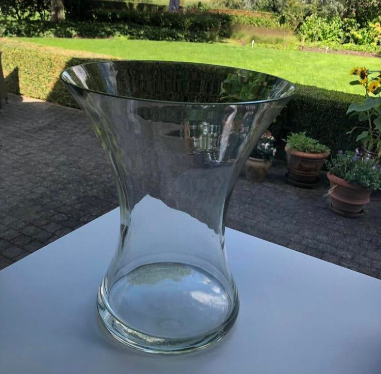 Grand vase en verre, hauteur 28 cm, diamètre 23 cm, Enlèvement, Comme neuf