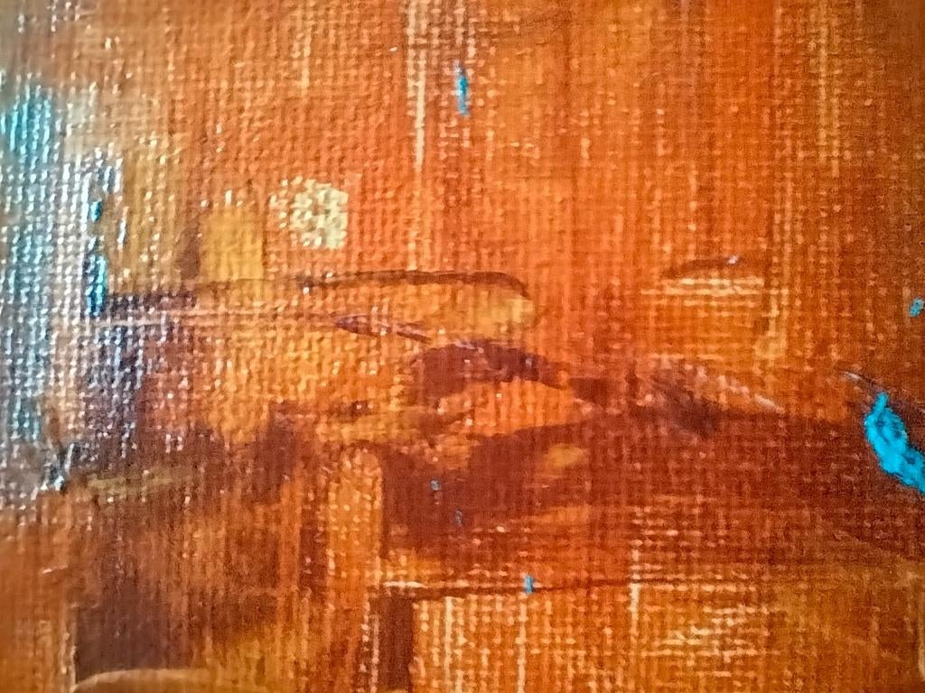 Grand Tableau Abstrait "Ocre Fusion" – Œuvre Unique, Enlèvement