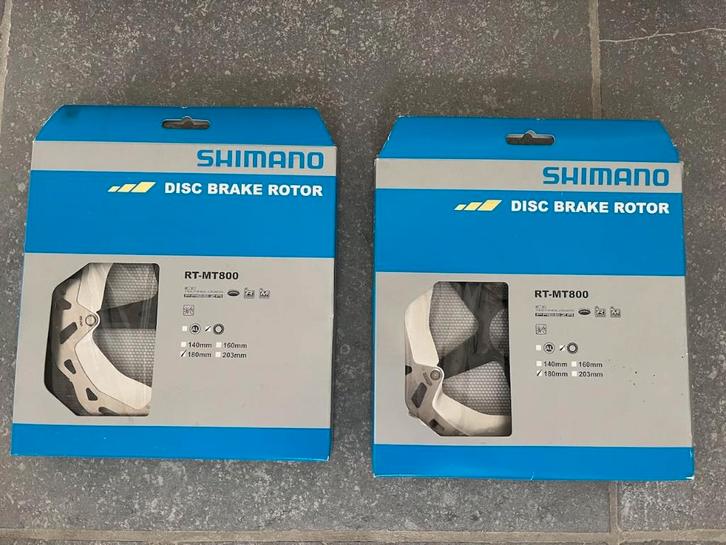 2 SHIMANO RemschijfRT-MT800 CENTERLOCK ICE TECHNOLOGIES180mm, Fietsen en Brommers, Fietsonderdelen, Nieuw, Algemeen, Wiel, Ophalen of Verzenden