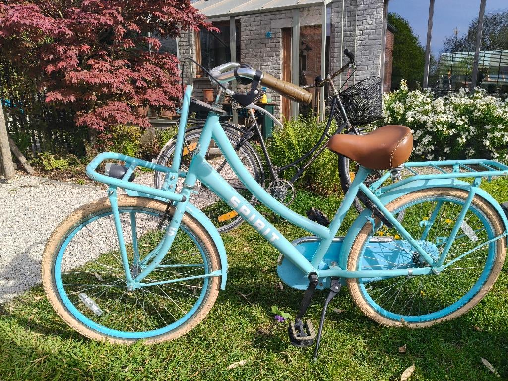 Lichtblauwe fiets Spirit, Fietsen en Brommers, Fietsen | Meisjes, Gebruikt, 20 inch, Handrem, Terugtraprem, Ophalen