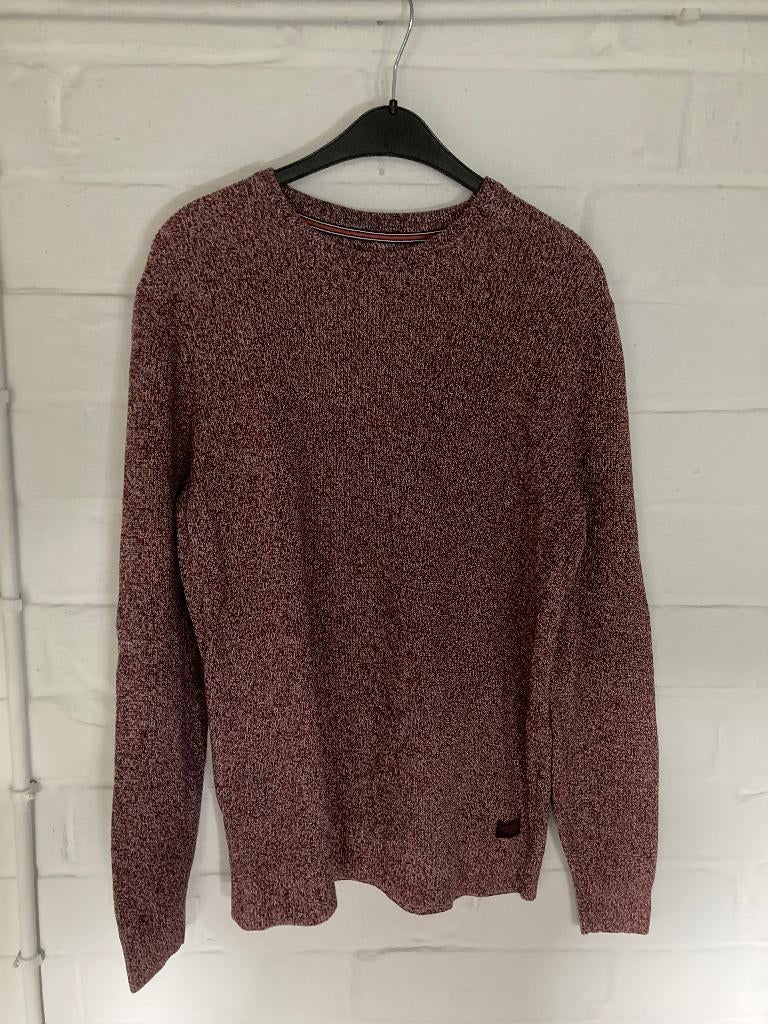 Gespikkelde trui bordeaux, blauw en ecru Tom Tailor, maat L, Kleding | Heren, Truien en Vesten, Maat 52/54 (L), Overige kleuren