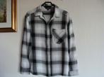 chemisier à carreaux , blanc et noir, taille 12 ans, Kinderen en Baby's, Kinderkleding | Maat 152, Meisje, Overhemd of Blouse