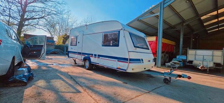 Caravan Wilk met voortent bij +Mover, Caravans en Kamperen, Caravans, Particulier, Rondzit, Wilk, Mover, Ophalen
