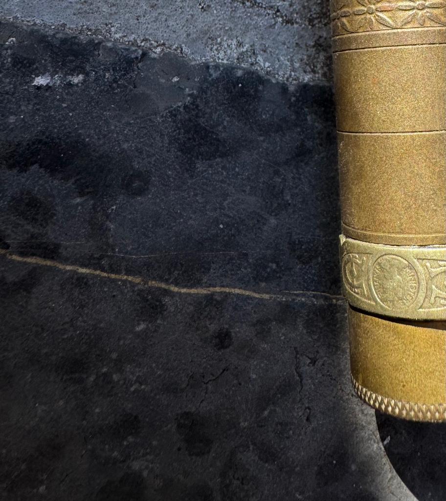 kogelaansteker - vintage aansteker koper, Antiek en Kunst, Ophalen, Brons