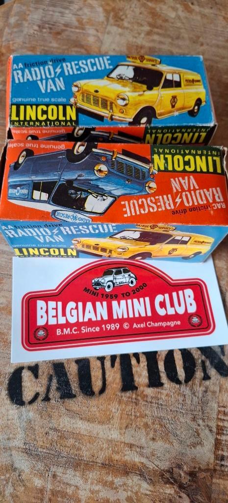 Lot 2x VAN MINI ROAD SERVICE (AA+RAC) LINCOLN Hong Kong Neuf, Hobby en Vrije tijd, Modelauto's | Overige schalen, Nieuw, Auto