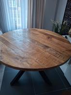 Ronde eettafel mangohout, Ophalen