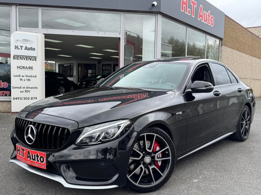 Mercedes - Benz C43 AMG/4MATIC/GPS/Camera/Euro6B/Garantie/, Auto's, Mercedes-Benz, Automaat, 4 deurs, Zwart, Leder