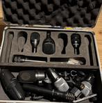 Audix + Shure Drum Set | Complete kit met overheads & case, Musique & Instruments, Microphones, Enlèvement, Utilisé, Micro pour instrument