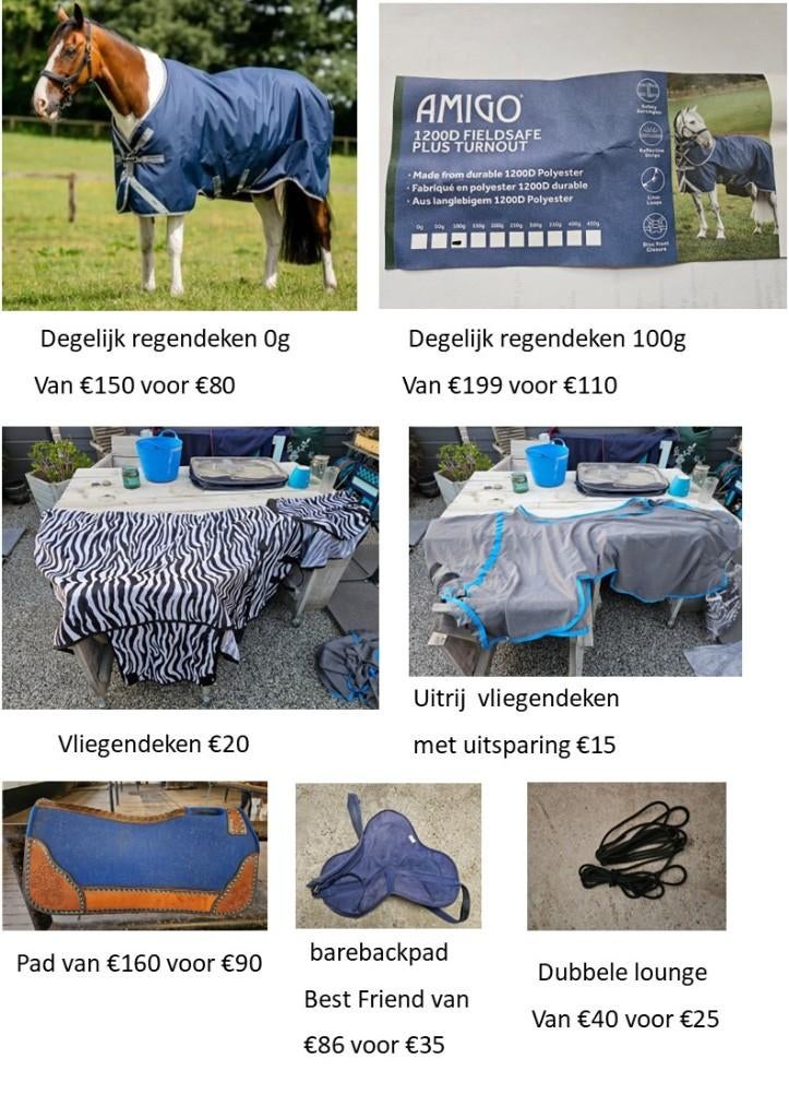 paardenspullen, Dieren en Toebehoren, Ophalen, Zo goed als nieuw, Regendeken