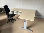 Hoekbureau TDS 220 x180 x 80 cm hoogte instelbaar onderstel, Ophalen, In hoogte verstelbaar, Gebruikt, Bureau