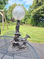 Antieke lamp met houtsnijwerk, Antiek en Kunst, Antiek | Verlichting, Ophalen