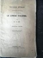 apprendre la langue italienne - F. Ahn - 1912, Antiquités & Art, Enlèvement ou Envoi