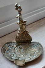 Statue en cuivre sur socle en marbre gris, Enlèvement ou Envoi, Utilisé