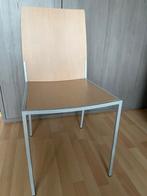 zes moderne stoelen van hout met metalen poten, Maison & Meubles, Chaises, Brun, Enlèvement, Bois, Modern