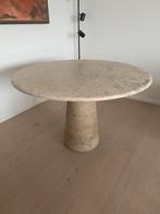 Travertin tafel designklassieker – rond & tijdloos, Huis en Inrichting, Ophalen, Zo goed als nieuw