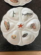 4 Porcelaine de Paris Collectie Antieke Oester borden,, Ophalen of Verzenden