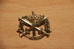 ABL muts kenteken „Infantrie School” (goud), Verzamelen, Verzenden, Landmacht, Embleem of Badge