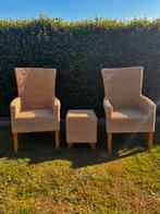 Fauteuils en osier avec rallonge de table/pouf, Maison & Meubles, Enlèvement, Comme neuf, Osier ou Rotin