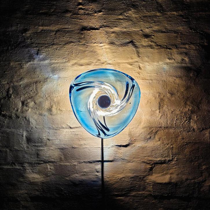 Vintage Val Saint Lambert kristalglazen wandlamp., Antiek en Kunst, Antiek | Verlichting, Ophalen of Verzenden