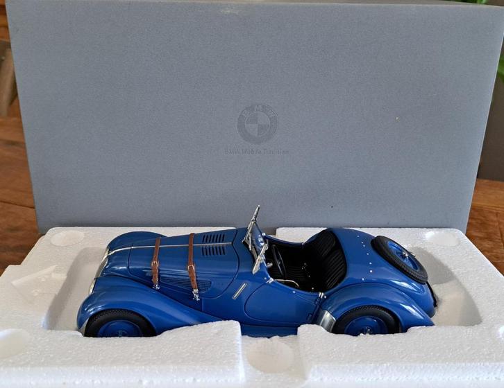 BMW 328 Roadster Blue Dealer Edition 1:18 Autoart, Hobby en Vrije tijd, Modelauto's | 1:18, Nieuw, Auto, Autoart, Ophalen of Verzenden