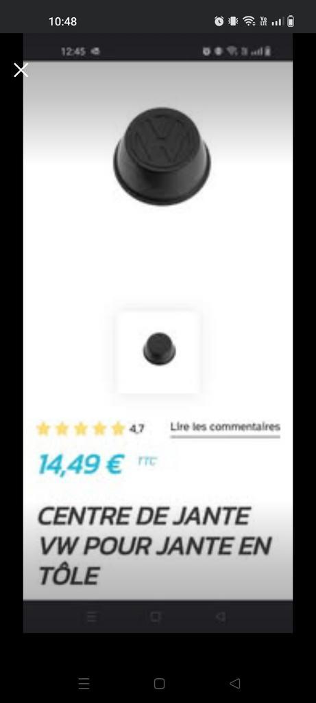 Cabochons jantes golf 1 GTi ( original) plus cache écrou., Auto diversen, Wieldoppen, Gebruikt, Ophalen of Verzenden
