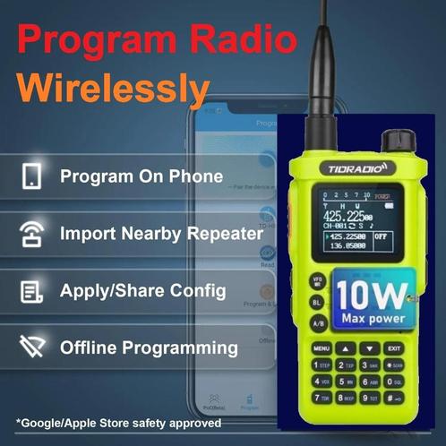 Nagel nieuwe Tidradio 10 Watt., Telecommunicatie, Portofoons en Walkie-talkies, Nieuw, Portofoon of Walkie-talkie, Handsfree-functie