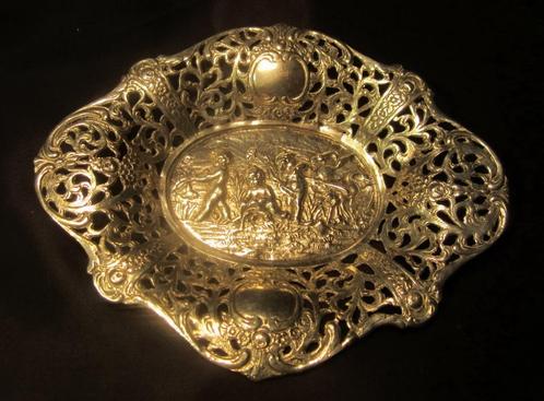 Antiek zilver schaaltje met engeltjes, cupido's, Antiek en Kunst, Antiek | Zilver en Goud, Zilver, Verzenden