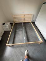 160/200 massief houten bed en lattenbodems, Huis en Inrichting, Slaapkamer | Bedden, Ophalen, Zo goed als nieuw