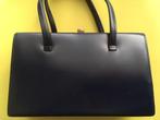 Vintage handtas blauw met knipsluiting, Ophalen, Zo goed als nieuw, Blauw, Handtas