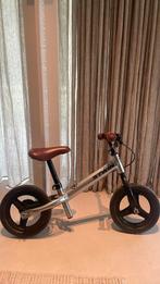 Stoere loopfiets - Btwin zilver met bruin leder, Ophalen, Gebruikt, Loopfiets