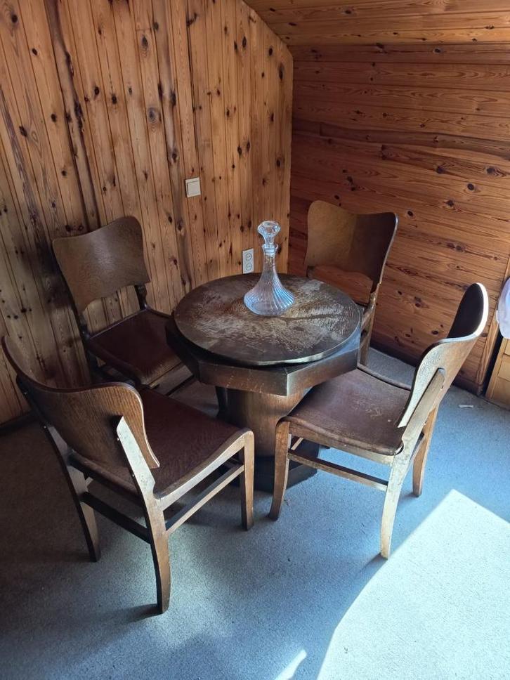 4 Stoelen + tafel, Huis en Inrichting, Stoelen, Ophalen