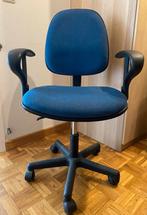 Bureaustoel blauw zwart, Comme neuf, Chaise de bureau, Enlèvement