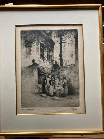 Kurt Peiser " Achterbuurt" gravure signée numérotée beschikbaar voor biedingen