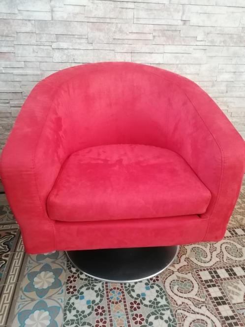 fauteuil chaise tournante 360 degrés, Maison & Meubles, Fauteuils, Neuf, Bois, Synthétique, Métal, Tissus, Moins de 50 cm, Enlèvement